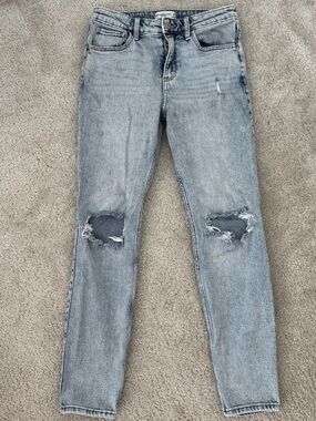 Abercrombie & Fitch Light Wash Distressed Skinny Jeans